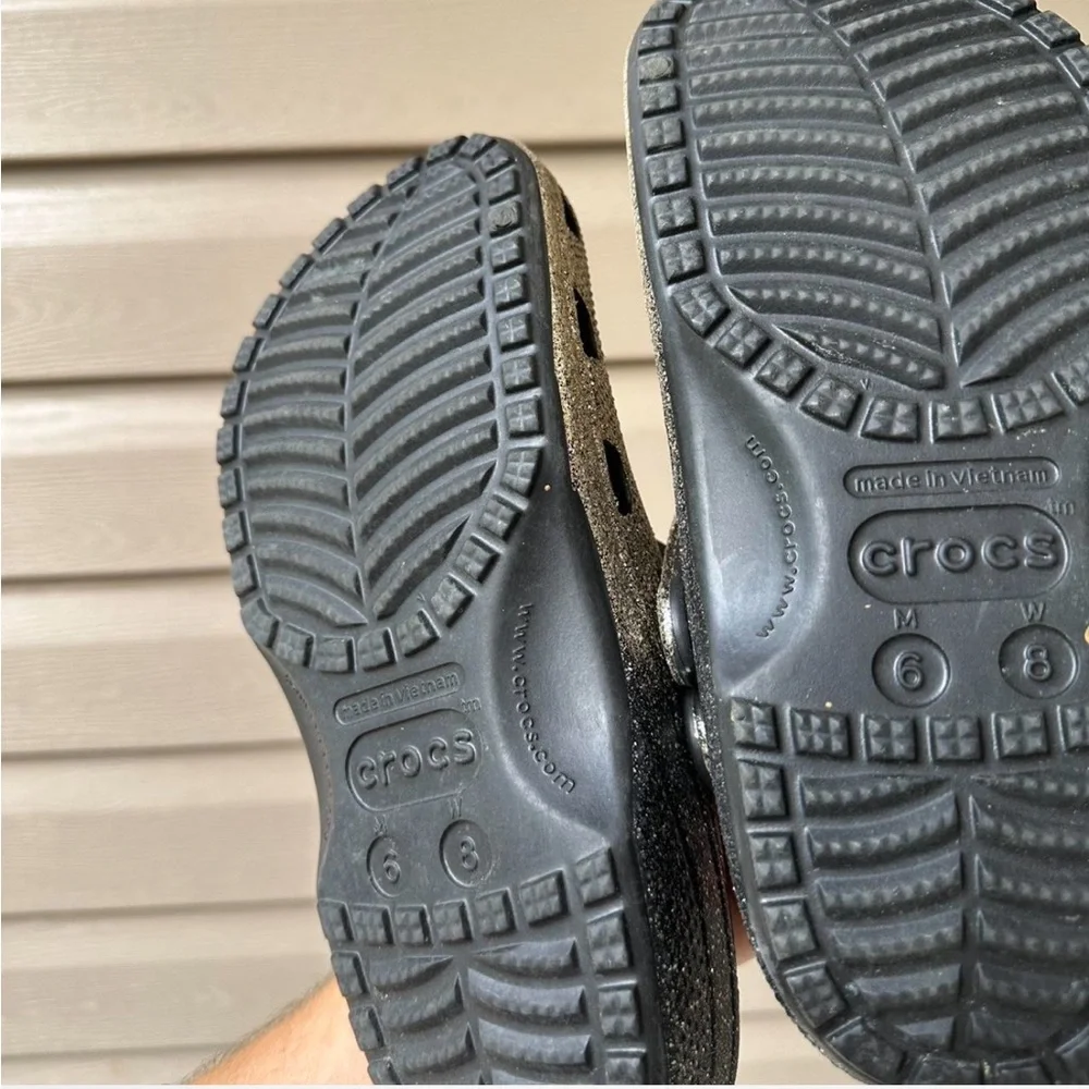 Limited Edition Black/Gold Ombre Glitter Crocs - Picture 3 of 5